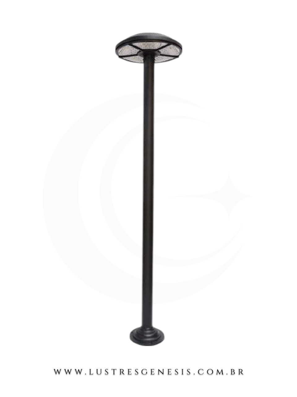 Poste de LED Moderno 3,28m Para Iluminação externa fachada, jardim e área gourmet
